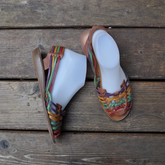 rainbow huarache sandals